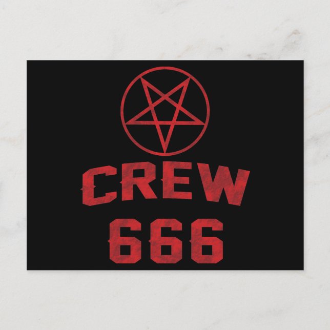 Besättning 666 Pentagram Vykort (Framsida)