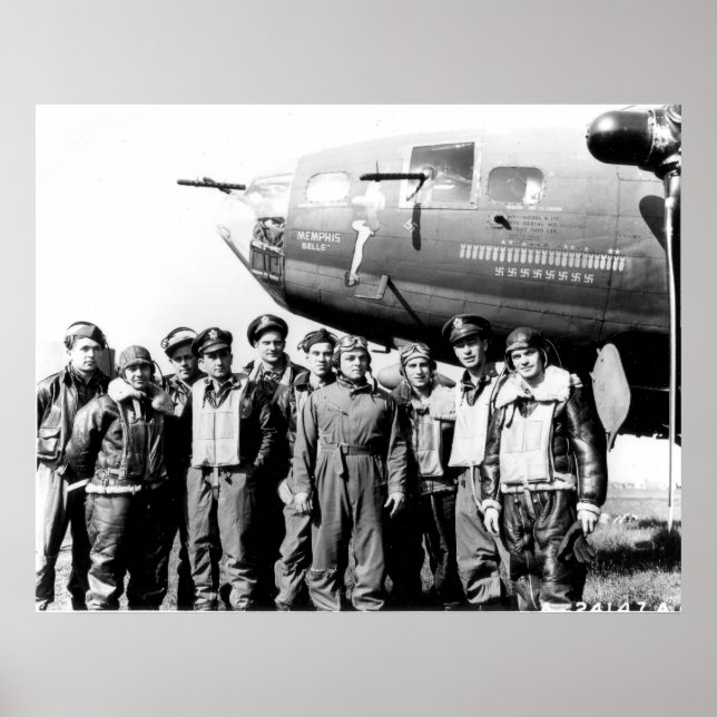 Besättning av B-17-fästningen "Memphis Belle" Poster (Framsidan)