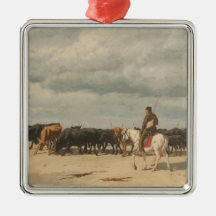 Besättning av nötkreatur vid havet (av Eugène Burn