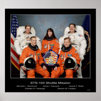 Besättning av - STS-104 Shuttle Uppdrag - 1002 Poster