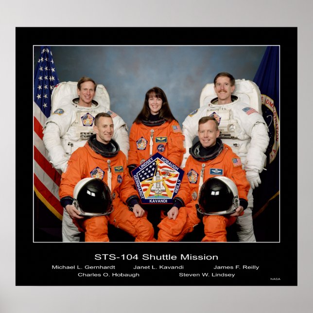 Besättning av - STS-104 Shuttle Uppdrag - 1002 Poster (Framsidan)