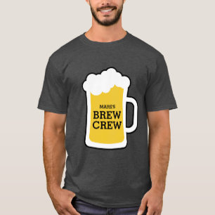 Besättning för brygd för ungkarlpartybrudgummar t shirt