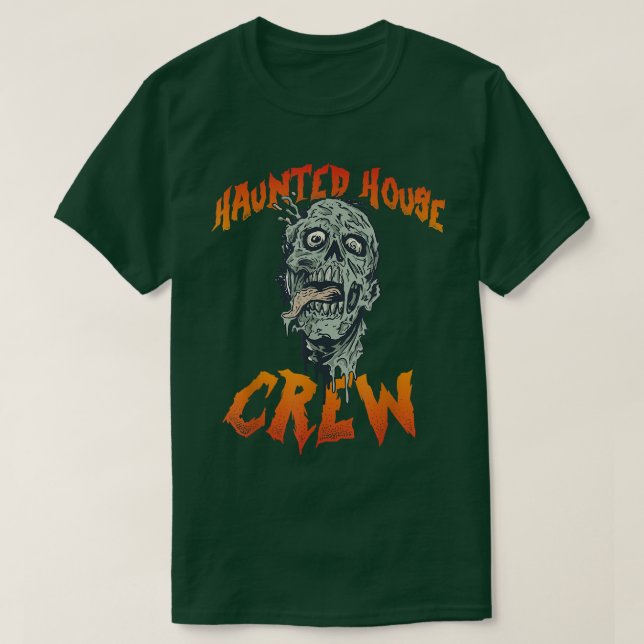 Besättningen hemsökt Bewitch House Halloween T Shirt (Design framsida)