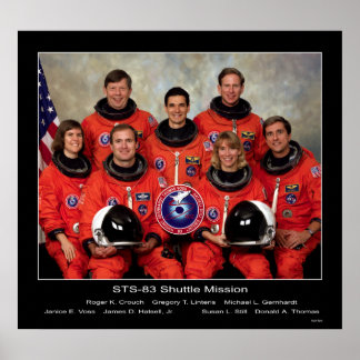Besättningen på SM-83 Shuttle Uppdrag... Poster