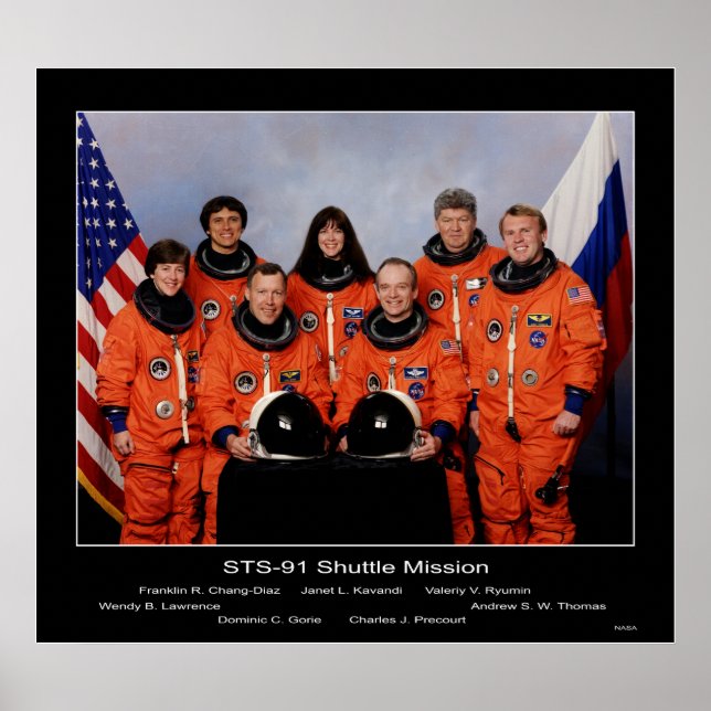 Besättningen på SM-91 Shuttle Uppdrag... Poster (Framsidan)