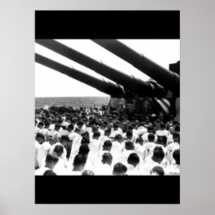 Besättningen på USS SOUTH DAKOTA stand_Krig Image Poster