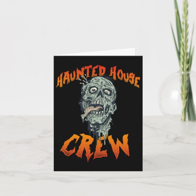 Besättningens beskurna häxhus - Halloween Kort (Framsida)