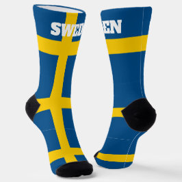 Besättningssockor med flagga av Sverige
