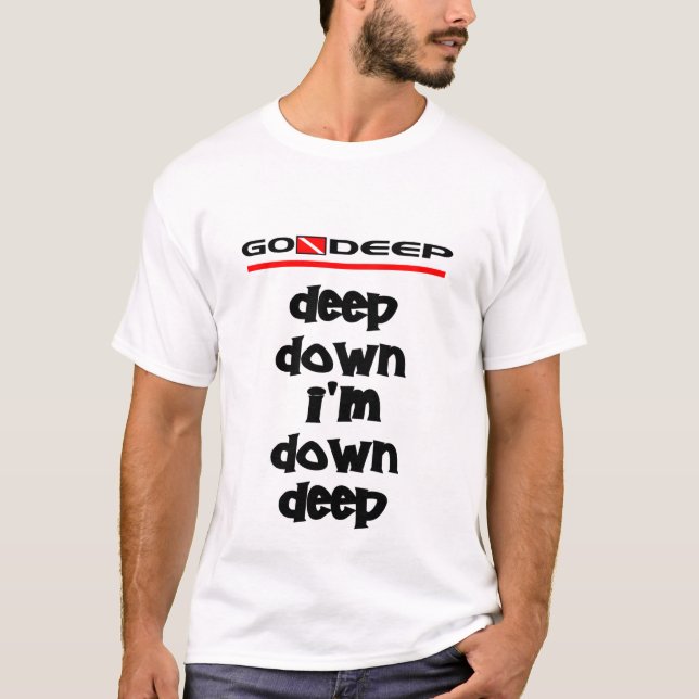 Besegra djupt dykare t-shirt (Framsida)