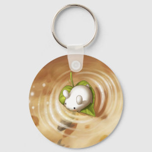 Besegra försiktigt strömma Keychain Nyckelring