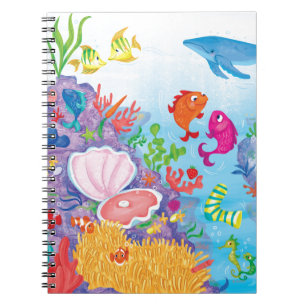 Besegra i hav anteckningsbok med spiral