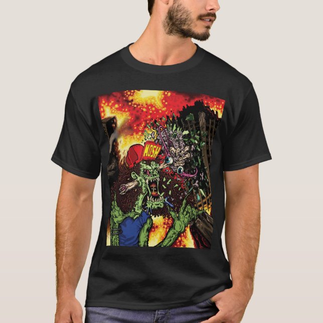 Besegra något liknande en galning - täcka konst tee shirt (Framsida)