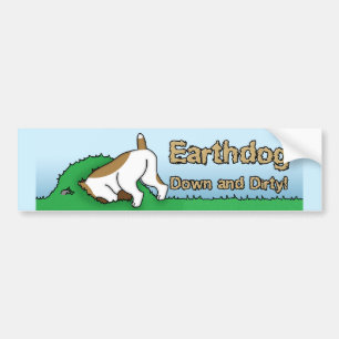 Besegra och smutsa ner den Earthdog bildekalet Bildekal