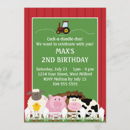 Besegra på lantgårdfödelsedagen inbjudningar