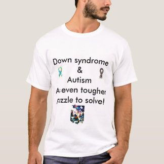 Besegra syndome- & Autismden dubbelDx T-tröja T-shirt