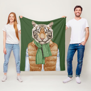 Besegra Vesttigern Fleecefilt
