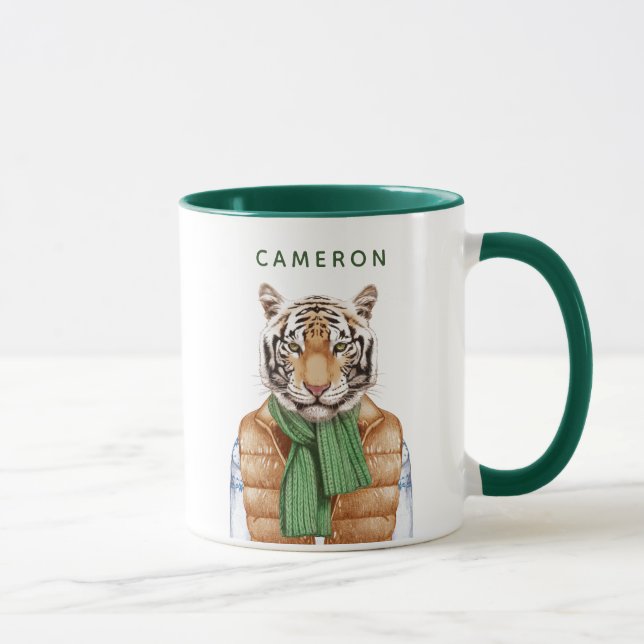 Besegra Vesttigern som | tillfogar ditt namn Mugg (Höger)