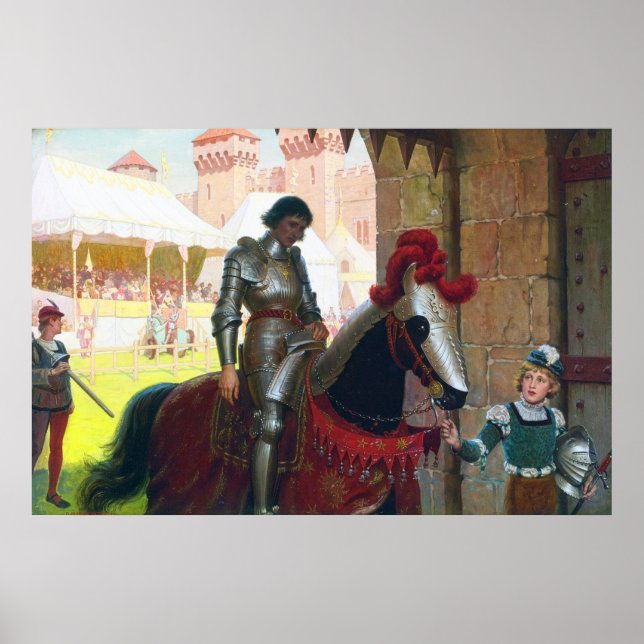 Besegrad, av Edmund Blair Leighton Poster (Framsidan)