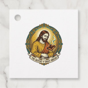 Besegrade Jesus Rökande Bränd Toast Frukost Kök Gåvor Etiketter