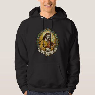 Besegrade Jesus Rökande Bränd Toast Frukost Kök Hoodie