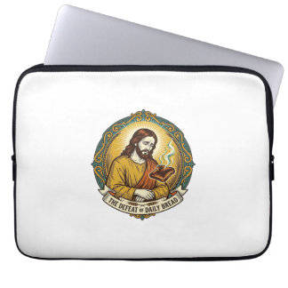Besegrade Jesus Rökande Bränd Toast Frukost Kök Laptop Fodral