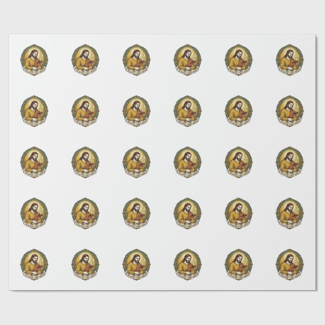 Besegrade Jesus Rökande Bränd Toast Frukost Kök Presentpapper (Platt)