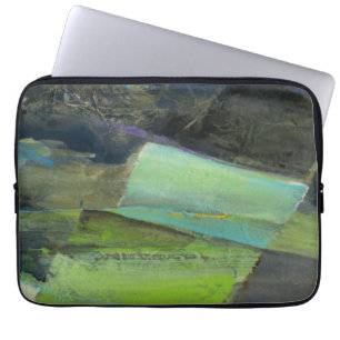 Beskåda av abstrakt trycket för kusten II det Laptop Sleeve