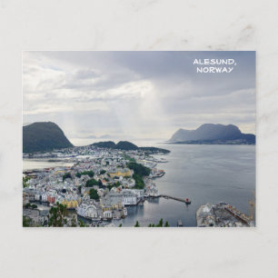 Beskåda av Alesund, det norska havet, norge Vykort