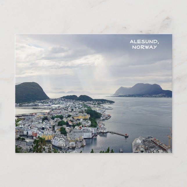 Beskåda av Alesund, det norska havet, norge Vykort (Framsida)