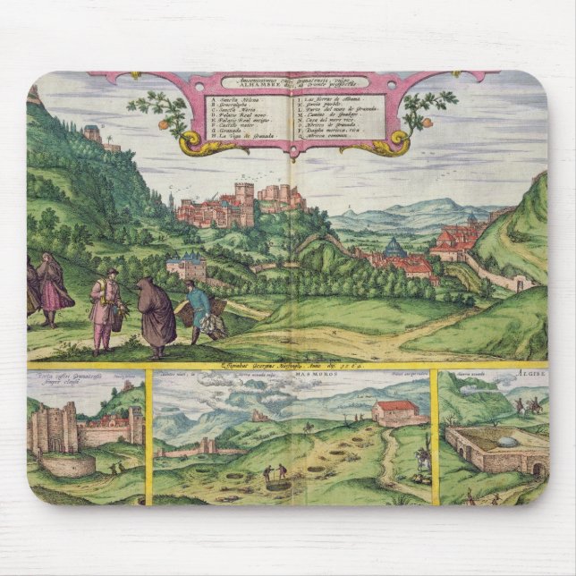 Beskåda av Alhambraen, från 'Civitates Orbis Musmatta (Framsidan)