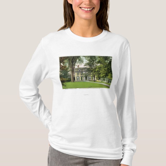 Beskåda av almrund kulle, Longfellow bodde här Tee (Framsida)