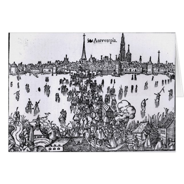 Beskåda av Antwerp Hälsningskort (Framsidan Horizontal)