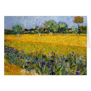 Beskåda av Arles med Irises som Vincent Van Gogh OBS Kort