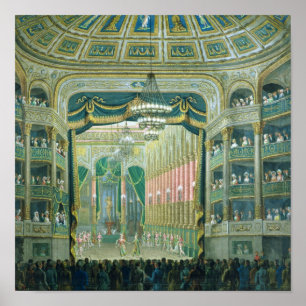 Beskåda av arrangera av den Paris operan Poster