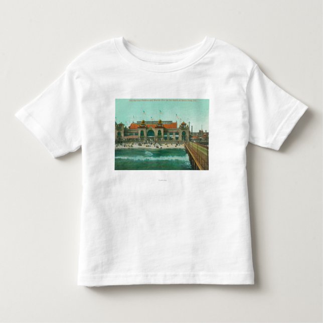 Beskåda av badningpaviljong- och elkraftpir t shirt (Framsida)