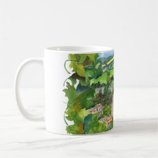 Beskåda av badvattenfärgmuggen kaffemugg