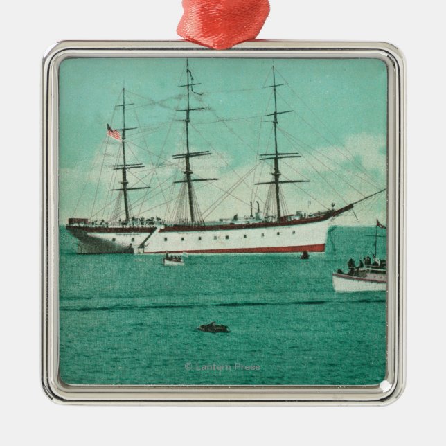 Beskåda av balboaen och Sinaloa skriva in Julgransprydnad Metall (Framsidan)