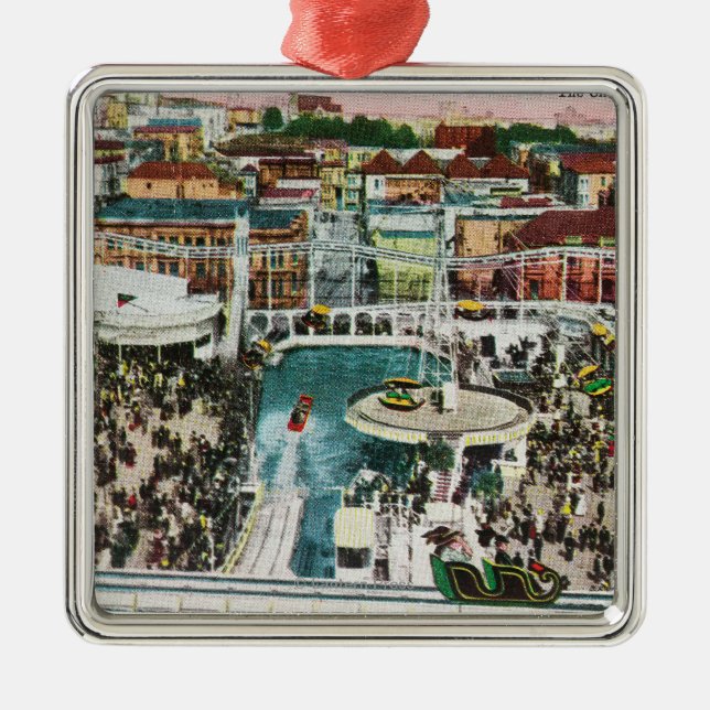 Beskåda av banorna från ovannämnda nr. 2 julgransprydnad metall (Framsidan)