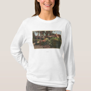 Beskåda av beklädabeskickningträdgården t-shirt