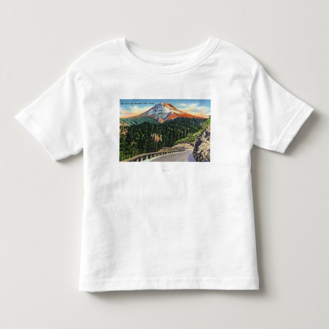 Beskåda av berg från vråk pekar t-shirt (Framsida)