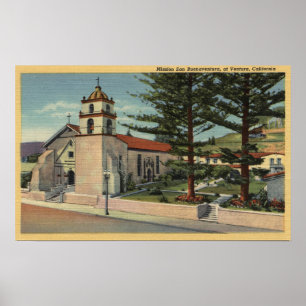 Beskåda av beskickningen San Buenaventura Poster