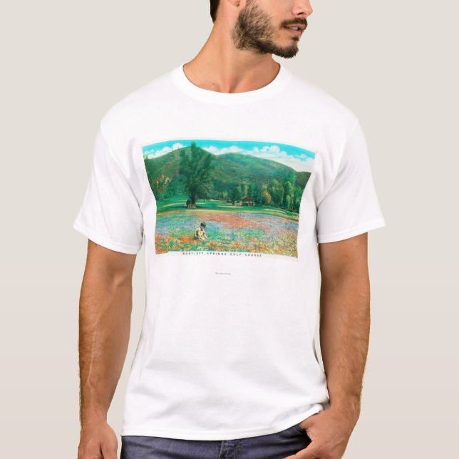 Beskåda av blommarfält t-shirt (Framsida)
