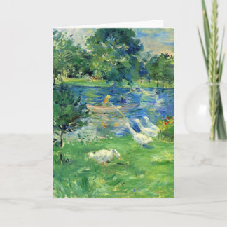 Beskåda av Bois de Boulogne av Berthe Morisot Kort
