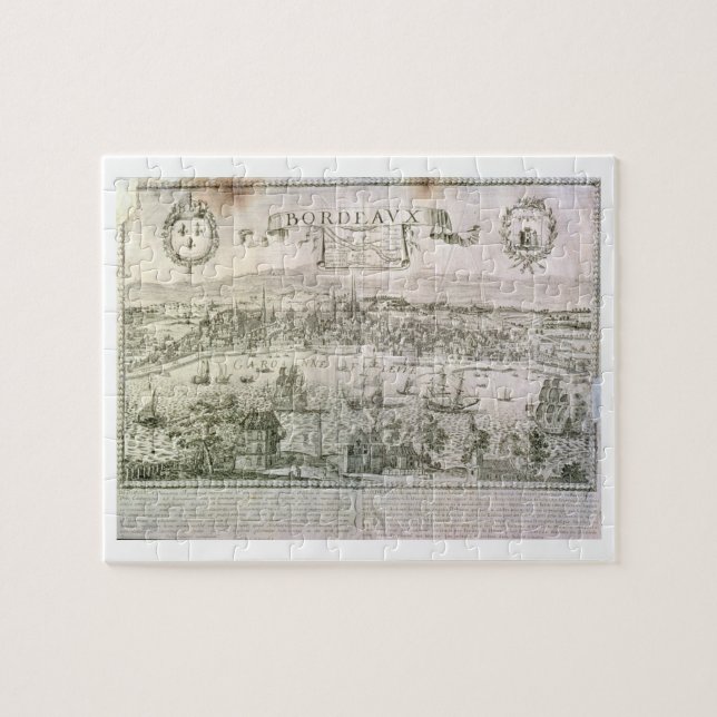 Beskåda av Bordeaux och floden Garonne, Pussel (Horisontell)