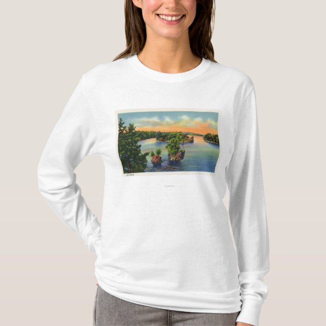 Beskåda av borttappad kanaliserar t shirt (Framsida)