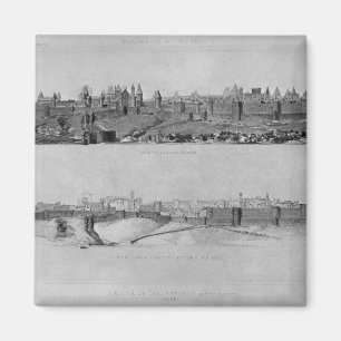 Beskåda av Carcassonne från den västra sidan Magnet