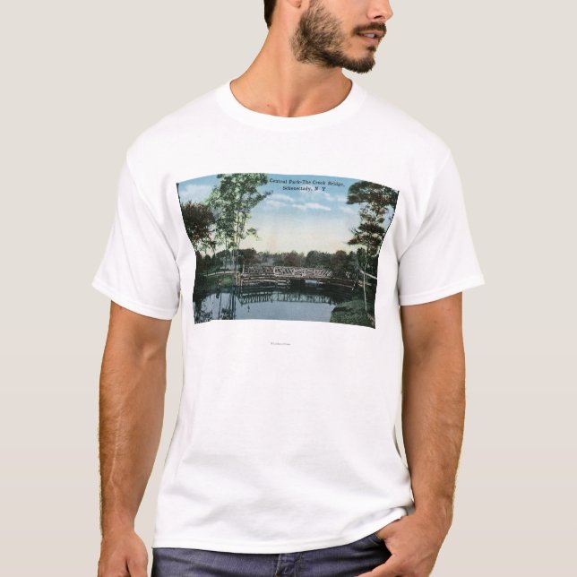 Beskåda av Central Park bäck överbryggar T Shirt (Framsida)