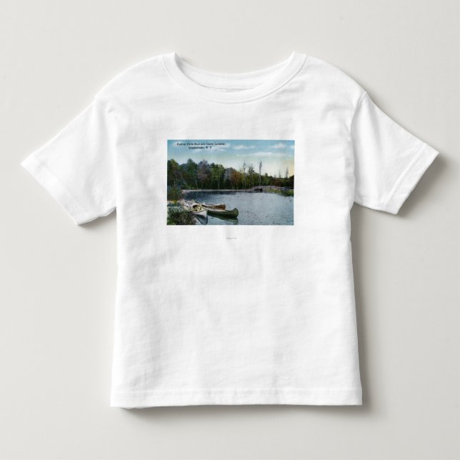 Beskåda av Central Park fartyg- & kanotlandning T Shirt (Framsida)
