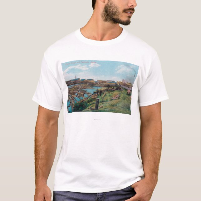 Beskåda av Chena Slough från staden T-shirt (Framsida)