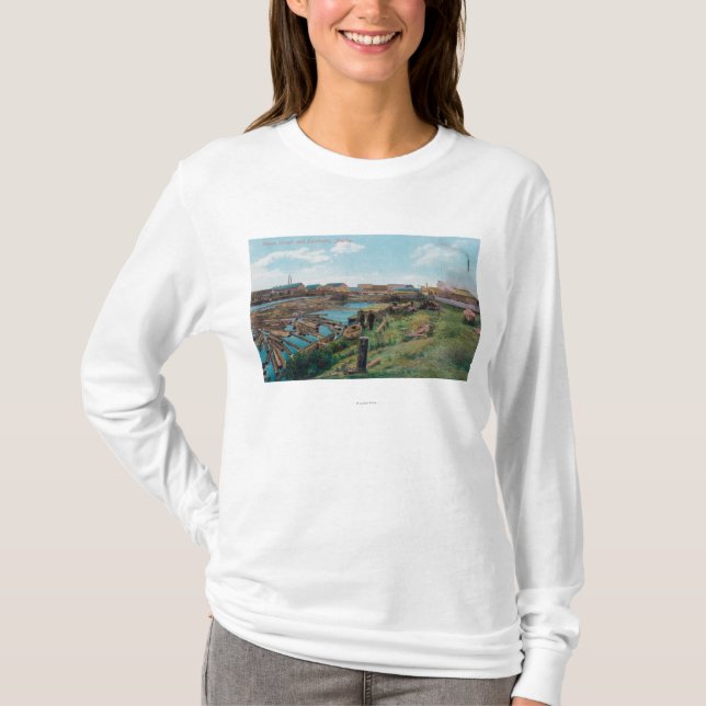 Beskåda av Chena Slough från staden Tee Shirt (Framsida)